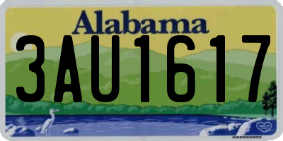 AL license plate 3AU1617