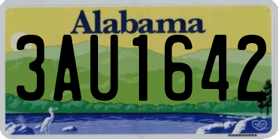 AL license plate 3AU1642