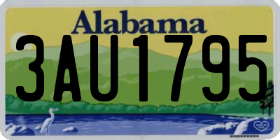 AL license plate 3AU1795