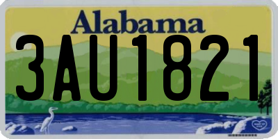 AL license plate 3AU1821