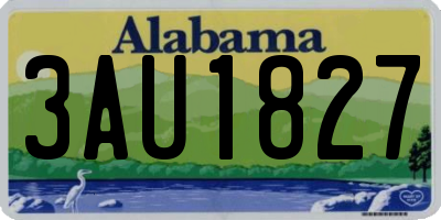 AL license plate 3AU1827