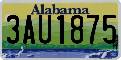 AL license plate 3AU1875
