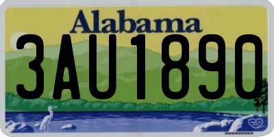 AL license plate 3AU1890