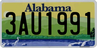 AL license plate 3AU1991