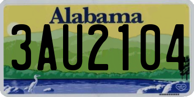AL license plate 3AU2104