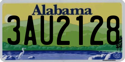 AL license plate 3AU2128