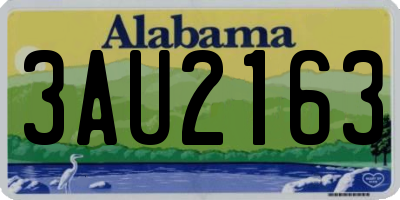 AL license plate 3AU2163