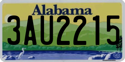 AL license plate 3AU2215
