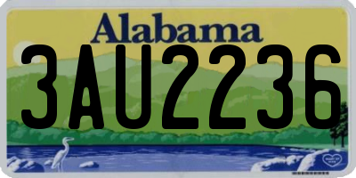 AL license plate 3AU2236