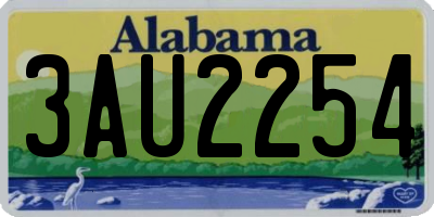 AL license plate 3AU2254