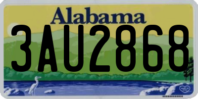 AL license plate 3AU2868