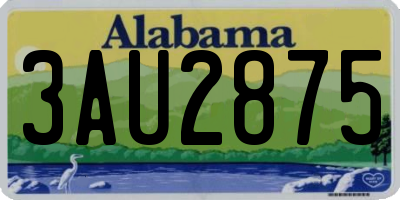 AL license plate 3AU2875