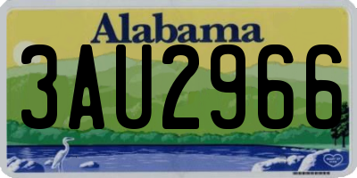 AL license plate 3AU2966