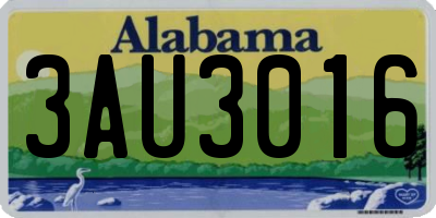 AL license plate 3AU3016