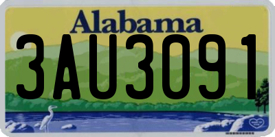 AL license plate 3AU3091