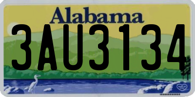 AL license plate 3AU3134
