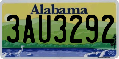 AL license plate 3AU3292