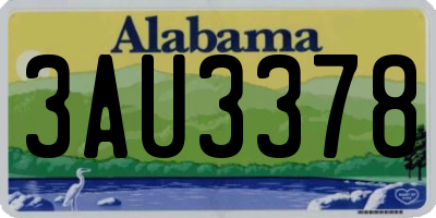 AL license plate 3AU3378