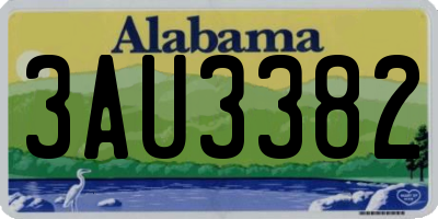 AL license plate 3AU3382