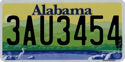 AL license plate 3AU3454