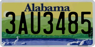 AL license plate 3AU3485