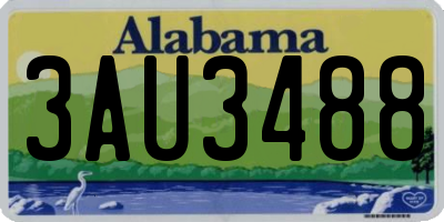 AL license plate 3AU3488