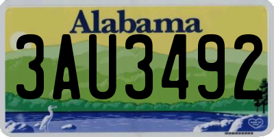 AL license plate 3AU3492