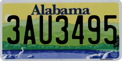 AL license plate 3AU3495