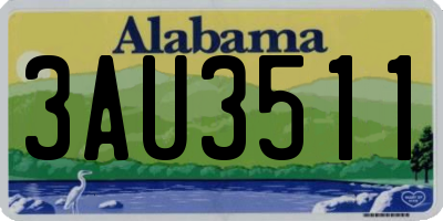 AL license plate 3AU3511