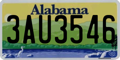 AL license plate 3AU3546