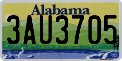 AL license plate 3AU3705