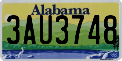 AL license plate 3AU3748