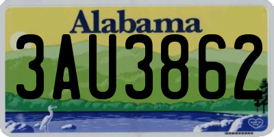 AL license plate 3AU3862