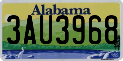 AL license plate 3AU3968