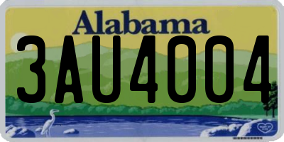 AL license plate 3AU4004