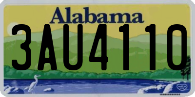AL license plate 3AU4110