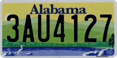 AL license plate 3AU4127