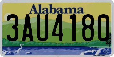 AL license plate 3AU4180