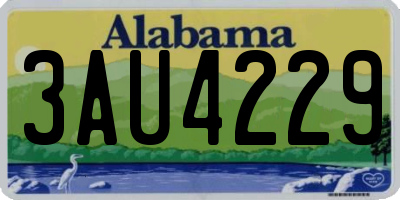 AL license plate 3AU4229
