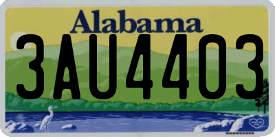 AL license plate 3AU4403