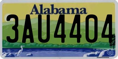 AL license plate 3AU4404