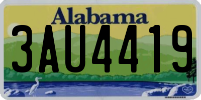 AL license plate 3AU4419