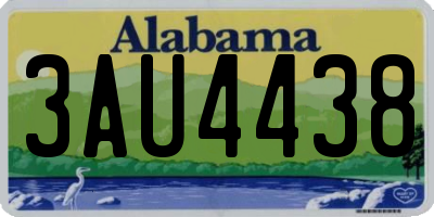 AL license plate 3AU4438