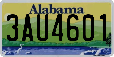 AL license plate 3AU4601