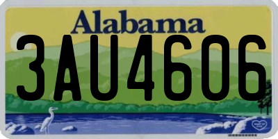 AL license plate 3AU4606