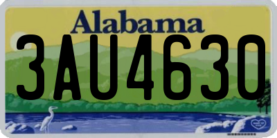 AL license plate 3AU4630