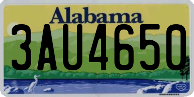 AL license plate 3AU4650