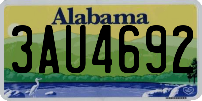 AL license plate 3AU4692