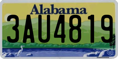 AL license plate 3AU4819