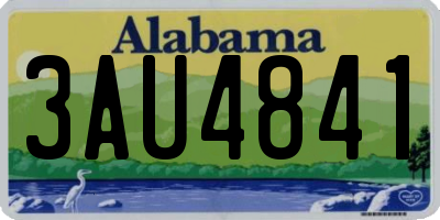 AL license plate 3AU4841
